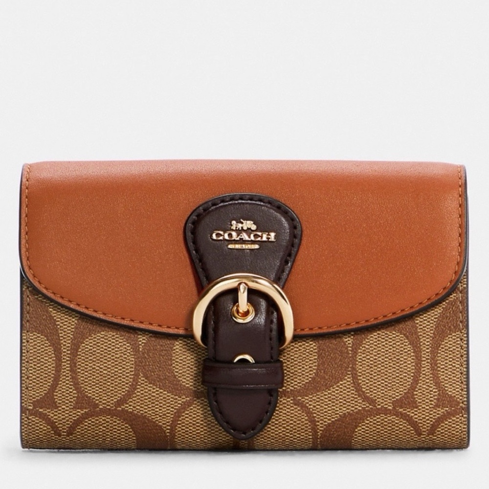 Coach Kleo Wallet In Signature Canvas